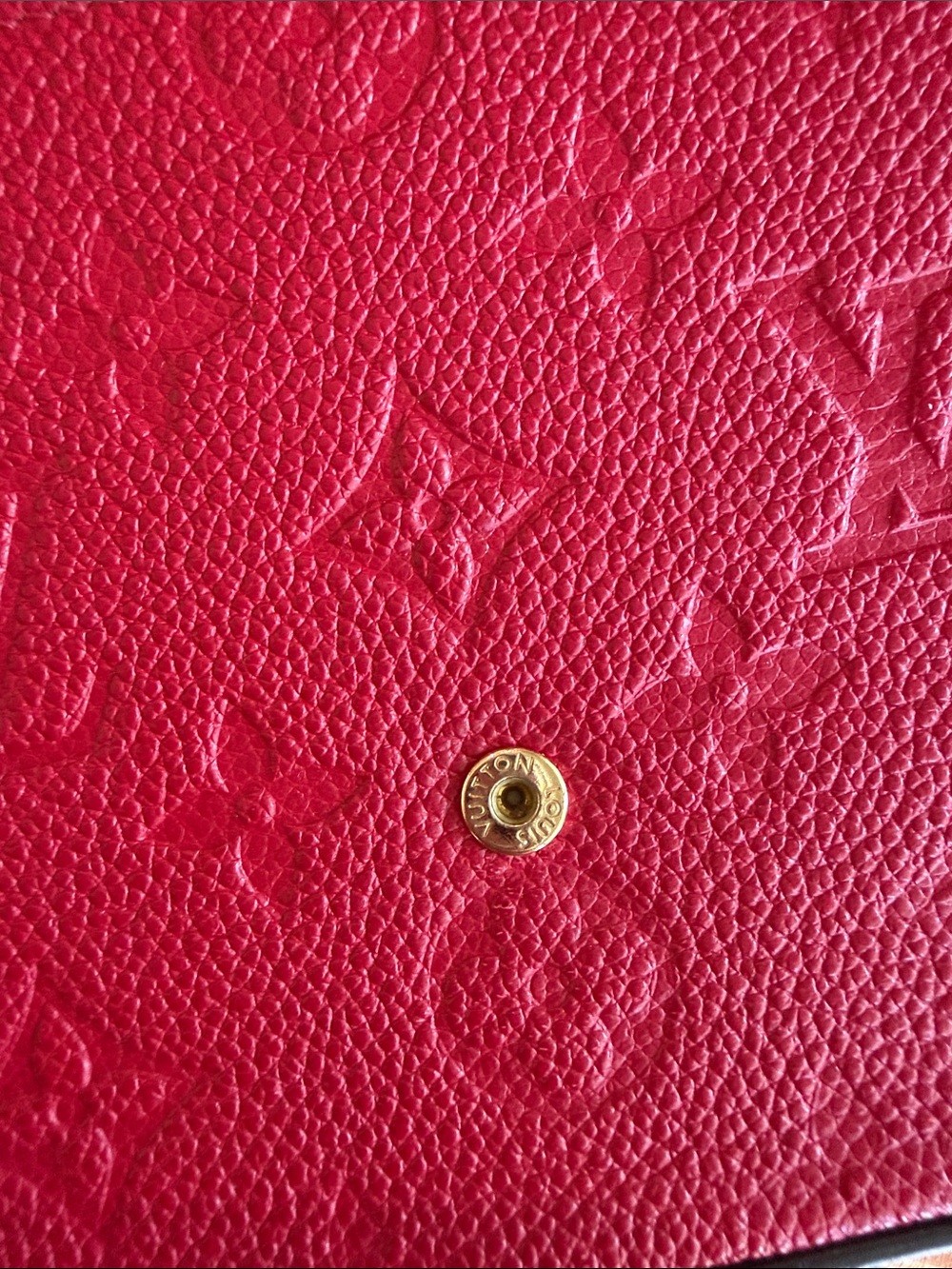 Louis Vuitton Felicie Pochette Red Monogram Empreinte - Picture 5 of 10